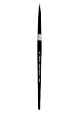 Silver Brush 3000S-8 Black Velvet Short Handle Blend Squirrel and Risslon Brush, Round, Size 8 by Silver Brush Limited