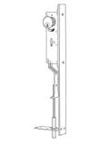 Adams Rite 1877 – 628 cylinder-operated Flushbolt for木製ドア