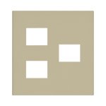 コスモシリーズワイド21 簡易耐火用コンセントプレート3コ用(2コ+1コ用)(利休色)