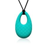 Siliconies Egg Pendant - Silicone Necklace (Teething/Nursing/Sensory) (Peacock - Teal) by Family Bed