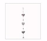 Carson Home Accents 181868 Wind Chime - Garden Garland-Heart - Silver & Black - 39.5 in.