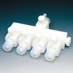 フロンケミカル マニホールド装置 四連式 10φ×8φ NR0073-07 (734-6492) 《チューブ継手》