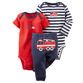 カーターズ Carter's ボディスーツ & パンツ 便利な3点セット 綿100% 3-Piece Bodysuit & Pant Set 3M (55-61cm) [並行輸入品]