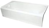 Bootz 011 – 2395-lh 60 " x30 " Left Hand Raised Base Enameledバスタブ – ホワイト