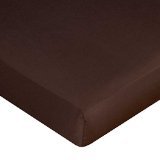 Carter's Sateen Fitted Crib Sheet, Dark Bark Brown by Carter's