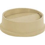 [T-8194526]ラバーメイド　アンタッチャブルラウンドコンテナ用フタ　スウィング式　ベージュ 267202