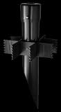 RAB Lighting MPM19B Mighty Post with Metal Cap, 3 Diameter x 19 Height, Black by RAB Lighting