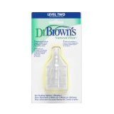 Dr. Brown's Natural Flow Silicone Nipples for Standard Bottles, Level 2/3+ months 3 ea by Dr. Brown'