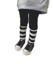 JIANGWEI　女の子 男の子　レギンス ニット　子供 長ズボン　ガールズ服 タイツ パンツ 防寒 裏ボア　通園 お出かけ 柔らかい 部屋着　可愛い ブラック90