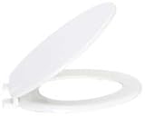 ProPlus 202035 Proplus wood-enameled Toilet Seat withカバー、閉じたフロント、Elongated、ホワイト – 202035