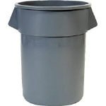 [T-8194422]ラバーメイド　ラウンドブルートコンテナ　スリット付き　２０８．２Ｌ　グレイ 265575