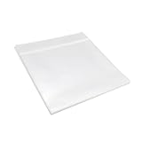 COOSDE 50枚 12インチ LPレコード 用外袋 OPP袋 テープ付きビニール 320x323+40mm 透明 保護ジャケット·ケース