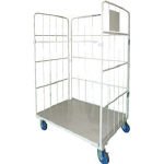 TRUSCO ワコー 床板スチール製カゴ車 800×600×1700 WK480