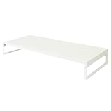 リヒトラブ パソコン台 モニター台 机上台 ゲーミング 幅59×奥行25×高さ8cm ロー 耐荷重15kg マットホワイト AJA7332-100