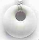 Baby Teething Necklace for Mom Pretty Donut Shaped Pendant (Snow) by Who Baby