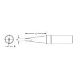 WELLER PTC8 TIP, SOLDERING, SCREWDRIVER, 3.18MM (1 piece) [並行輸入品]