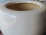 信楽ホワイト火鉢、11号、ホワイト（オリジナル）、期間限定サービス付属品南部鉄火箸、灰ならし、紀州灰5kg、底ネンド1kg、底白石1kg付