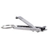 Bluecell Professional Stainless Steel Key Ring Slim Fingernail Nail Clipper with Nail File by Bluece