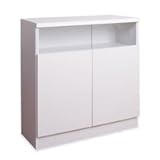 リビングキャビネット 幅80扉 ホワイト NO-0001