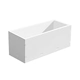 QD-BYM プランター スクエアプランター 長さ100x幅30x高さ30cm 組み立て簡単 ガーデニング 屋外 室内 ホワイト