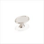 Jeffrey Alexander 1099SN Regency Smooth Oval Knob, Nickel [並行輸入品]