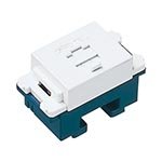 パナソニック配線器具(Panasonic) ADVANCE(アドバンス）シリーズ 埋込テレホンモジュラジャック（6極4心）（フル端子）（セラミックホワイト） WNT15649CW
