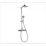 Aquabrass Tekno 1 / 2 "温度調節Stailnessスチールシャワー列 – つや消しステンレススチール