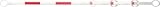 [2735474]ミツギロン　スライドバー　（紅白）　３５φ×１．３～２ｍ SLBRW