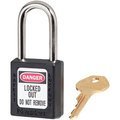 Master Lock Lockout Padlocks - 1-1/2" Shackle - Black - Black - Lot of 6 [並行輸入品]