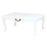 【送料無料】　【収納家具】　フェミニンシリーズ　引出し付　折れ脚テーブル 幅80cm