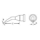 Weller Chisel Tip - 0.5 in Tip Length - 0.047 in Tip Width - Chisel Tip Shape - 0.032 in Thick - LT4