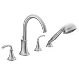 Moen t964アイコントリムキット2つのハンドルRoman Tub with組み込みハンドシャワー切替弁、クロム