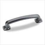Jeffrey Alexander MO6373DACM Belcastel Collection Forged Look Flat Bottom Cabinet Pull 96mm Center, 