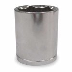 Westward 1NUB2 Socket, 1/2 In Dr, 6 Point, 27mm, 1 3/4 In L by WestWard Tools