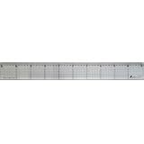 カッティングスケール アクリル製 50cmステン鋼付 77086 製図 定規 直尺 方眼目盛付 シンワ測定