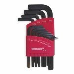 Westward 2CYC1 L-Shaped Hex Key Set, Short, SAE, 13 PC by WestWard Tools