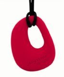 Organic Pendant - Silicone Necklace (Teething/Nursing) (scarlet red) by Jellystone [並行輸入品]