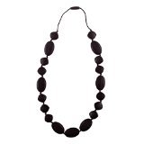 Chew-Choos - 'Cutie Pie' Silicone Teething Necklace - Modern Chic Baby Teether (Hip Black) by Chew-C