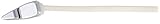 LDR 503 1860 Non-Metallic Flush Lever - 9-Inch White Arm - Replaces Mansfield Model 41, Chrome Plate