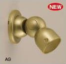 シロクマ 手すり金具 自在エンド壁止用ブラケット35丸用 ゴールド BR-133