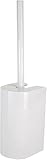 マーナ (marna) SLIM トイレブラシ 収納 ケース付き ( スリム / フチ裏にフィット ) トイレ掃除 ブラシ ( 隙間掃除 / 衛生的 ) コンパクト ホワイト W201W