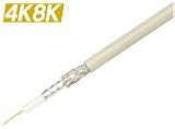 SOLIDCABLE 4K8K衛星放送対応 同軸ケーブル 100巻 ライトグレー S-5C-FB アルミ編組 使用帯域 5-3224MHz #CMD-5CAB32(LG) (ライトグレー)