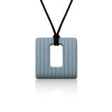 Siliconies Square Pendant (Teething/Nursing/Sensory) - Silver Grey by Siliconies [並行輸入品]