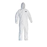 Kleenguard ® a20通気性パーティクル保護Coveralls – XXXLホワイトKleenguardカバーオールファスナーFron
