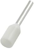 Morris 12714 Nylon Insulated Ferrule Din Standard 22 AWG Wire Range, .394-Inch Pin Length, White, 10