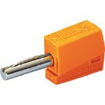 ワゴ バナナプラグ オレンジ 4個入 215211PK