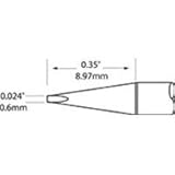 Metcal UFTC-7CHL06 Ultrafine Hand Soldering Tip Cartridge for Most Standard Applications, 775F Maxim