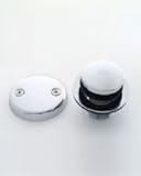 Jaclo 535-bknつま先コントロールDrain Strainer with 2つ穴フェースプレート、2 "ブラックニッケル