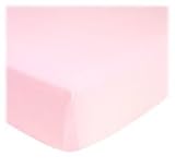 SheetWorld Fitted Square Playard Sheet 37.5 x 37.5 (Fits Joovy) - Baby Pink Jersey Knit - Made In US