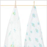 Aura Weavers Organic Muslin Swaddle Blankets, Little Explorer, Large by Aura Weavers